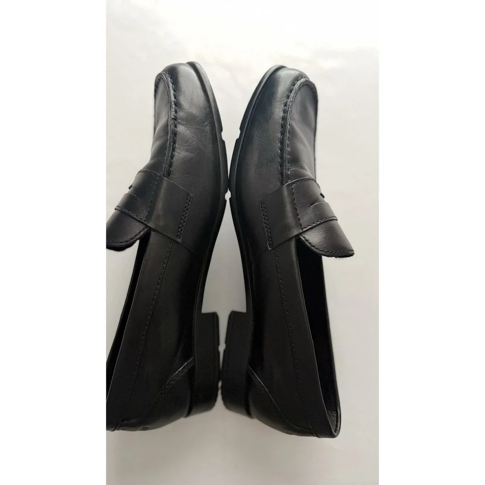 Men's Rockport #100002 Black Leather Slip On Loafers Trutech EUC NO BOX Sz 11.5